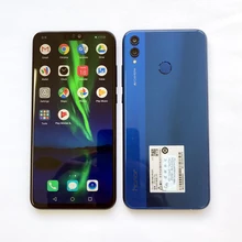 Huawei Honra 8X MobilePhone 6.5 polegada Tela 3750 mah Bateria Android 8.2 Câmera Dupla Volta 20MP Vários Idiomas Smartphone