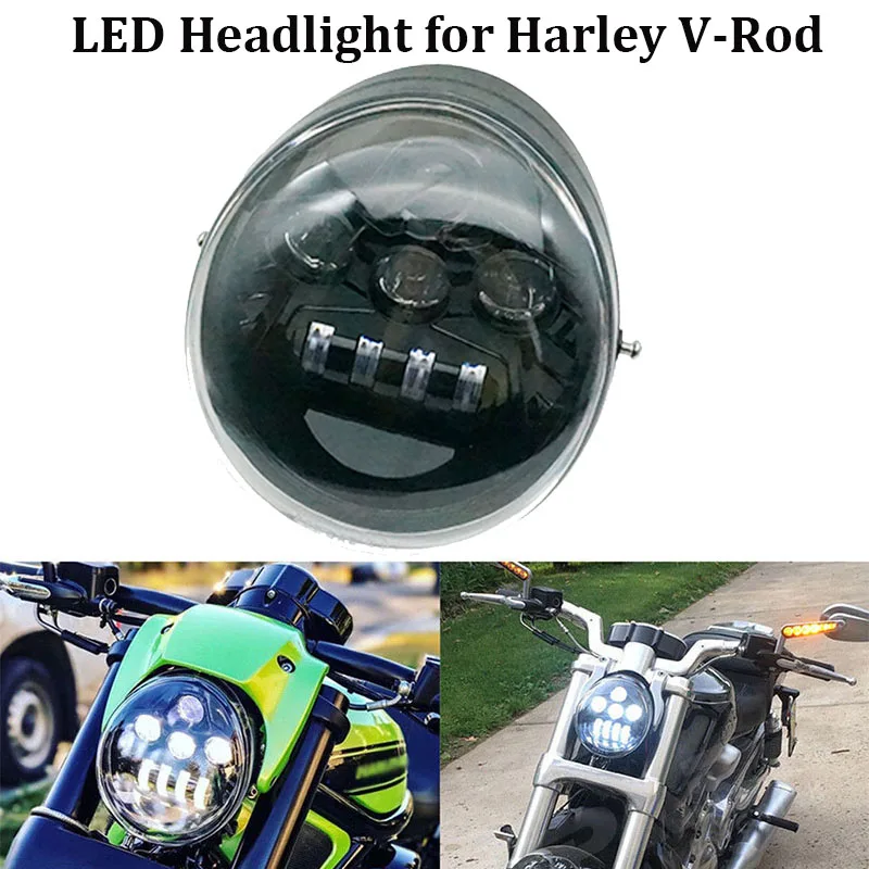 

Harley VRod led Daymaker headlight DOT E9 Motorcycle headlamp for VRod V-Rod VRSCF VRSC VRSCR 2002-2017