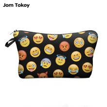 Jom Tokoy 3D Printing Makeup Bags With Multicolor Pattern Cute Cosmetics Pouchs For Travel Ladies Pouch Women Cosmetic Bag HZB02