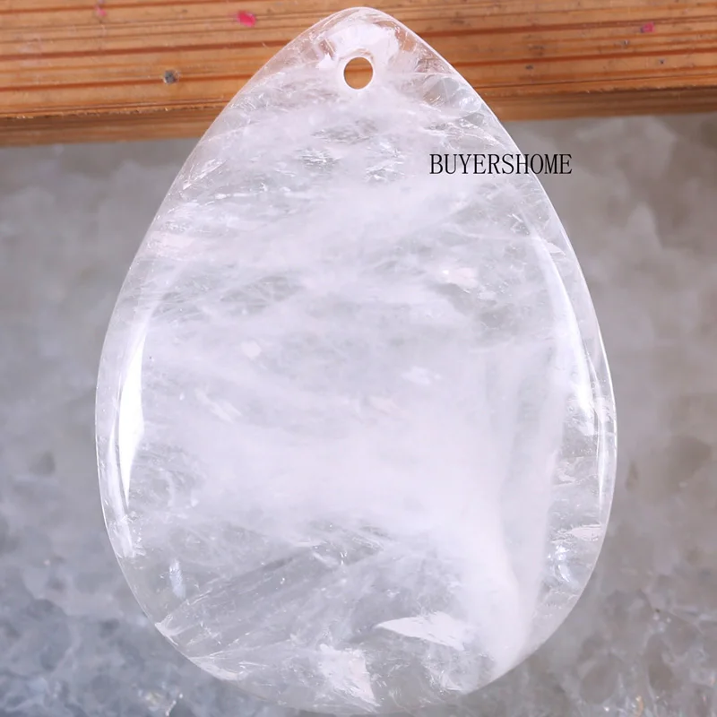 Натуральный камень капли воды Howlite Сердолик розовый Родонит Кристалл оникс опал Лабрадорит унакит кулон 1 шт - Окраска металла: White Crystal