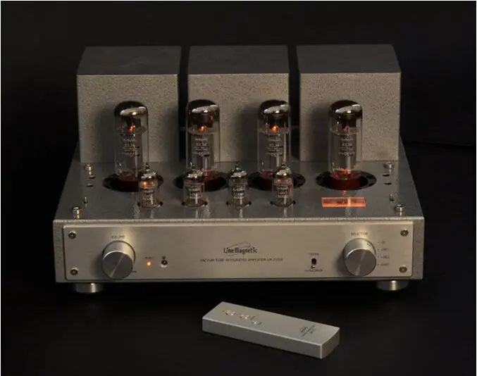 Line Magnetic merge-type LM-211IA EL34 push pull AB1 tube amplifier with 12AX7 12AU7 EL34 Transistor / Superlinear mode