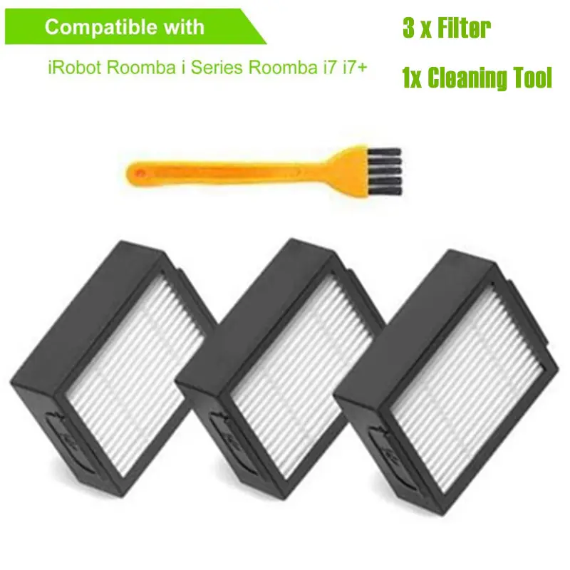 

3pcs Hepa Filter for iRobot Roomba i7 E5 E6 I Series Robot Vacuum Cleaner Spare Parts Replacement Hepa Filters Accessories