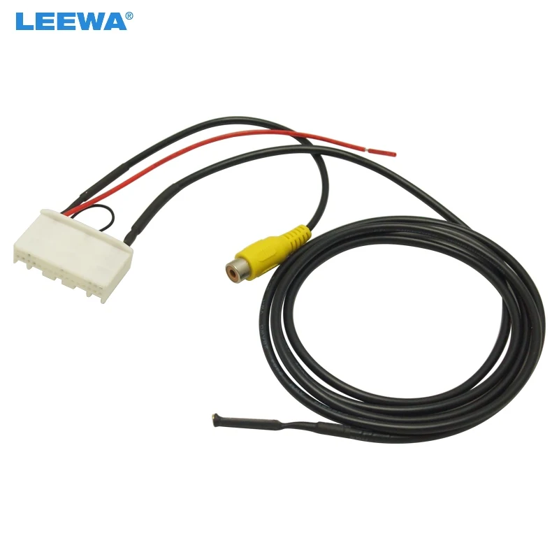 

LEEWA Car Rear Camera Reversing RCA Video Convert Cable Adapter with Micphone Cable For Nissan Qashqai/Teana/X-Trail/Sylphy