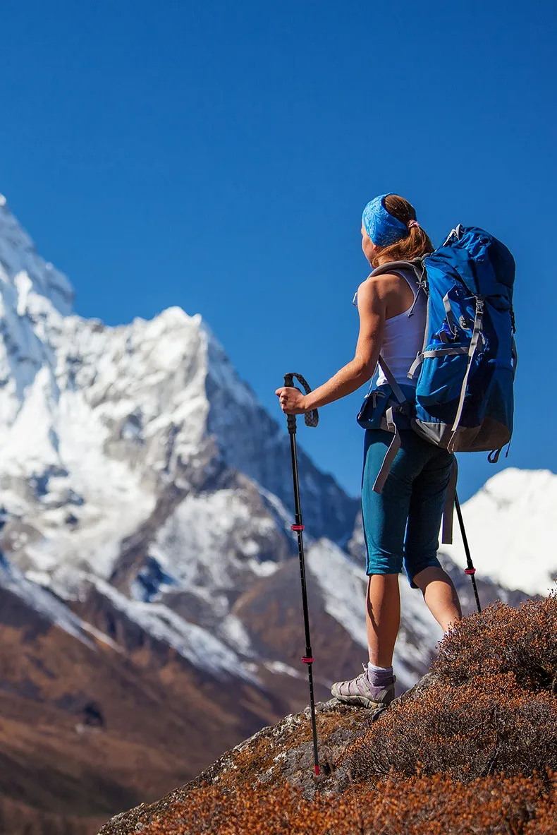 Naturehike уличная Ультралегкая трость, портативная походная трость из углеродного волокна, треккинговые палки, 3 секции, наружная трость с замком, палка для катания на лыжах