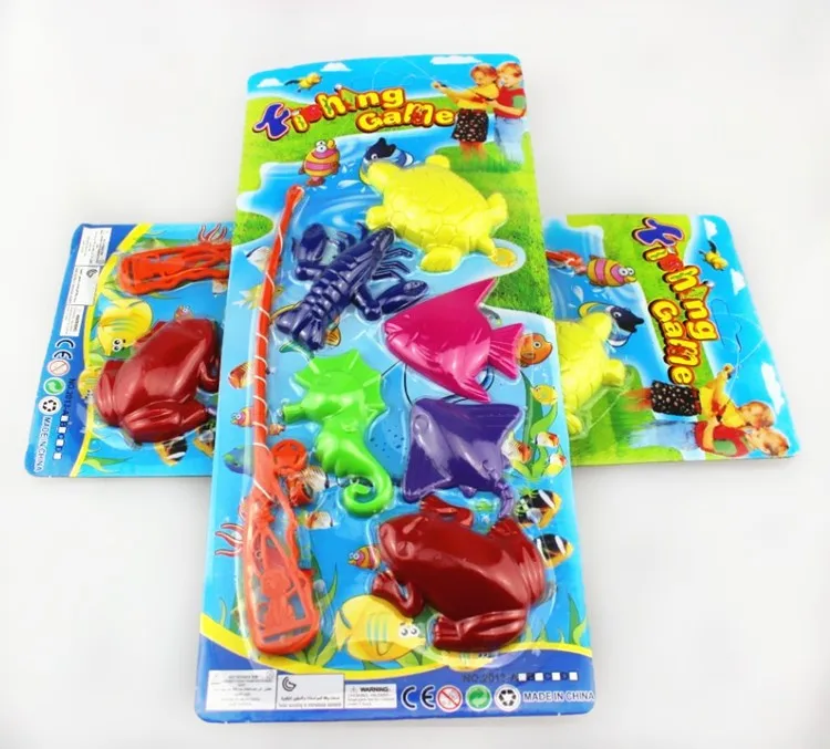 Игрушки для купания пляжные детские игрушки маленький рыболовный Инвентарь 6 маленькая игрушка в виде животного Игрушки для ванны для детей подарок для малышей