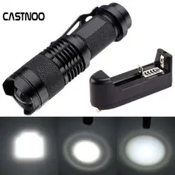 CASTNOO Q5 светодиодный фонарик для 14500 AA Батарея факел 1200LM с универсальным Батарея Зарядное устройство