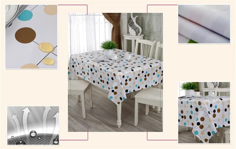 20 Types Tablecloth PVC Pastoral Plastic Table Cloth Rectangular Waterproof Oilproof Fabric Tea Table Cabinet Decor For Kitchen 