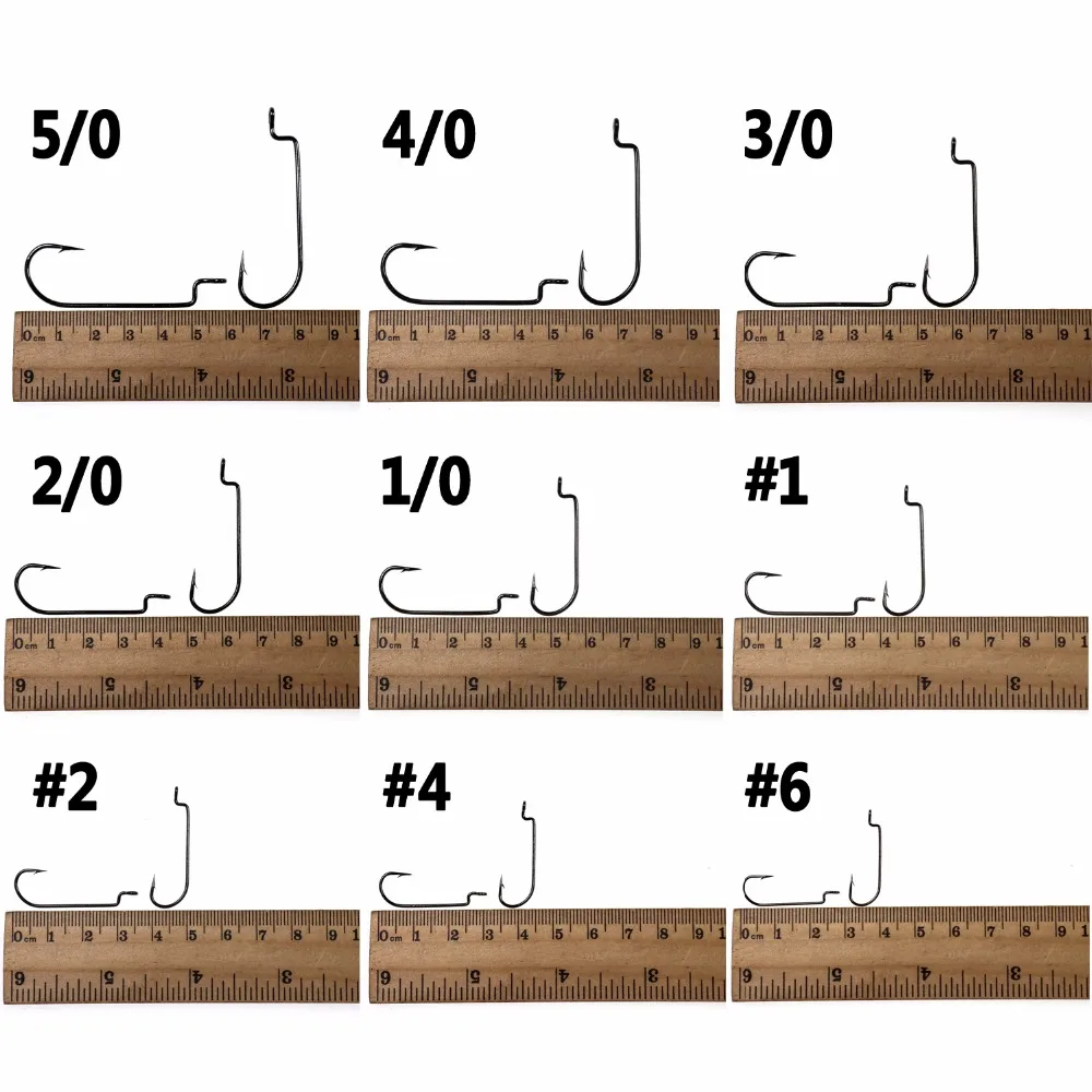 Wifreo 100 шт. Высокоуглеродистая сталь узкий зазор крючок под червя джиг рыболовный крючок крючки на окуня для мягкой приманки Carolina R крючок