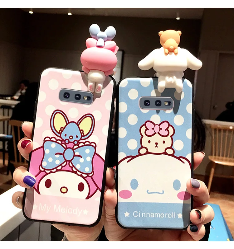 Милый мягкий ТПУ чехол для телефона SAM S10 3D My melody для samsung Galaxy S10 plus S9 S9P S8 S8p S7 Edge Note 8/9 задняя крышка с мультяшной собакой