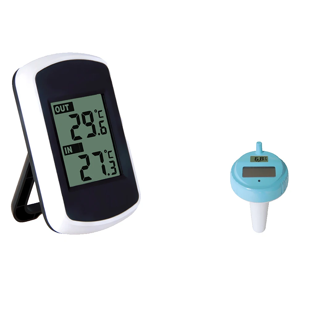 

Wireless Floating Pool and Spa Thermometer with Remote Temperature Sensor