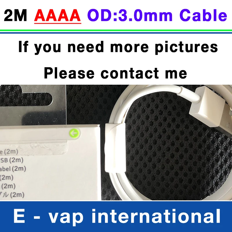

10pcs 2m/6ft OD 3.0mm AAAA Quality USB Data Charger usb Cable aluminum foil For iphone 5 5S 6 6S 7 plus 8 X XR XS MAX with box