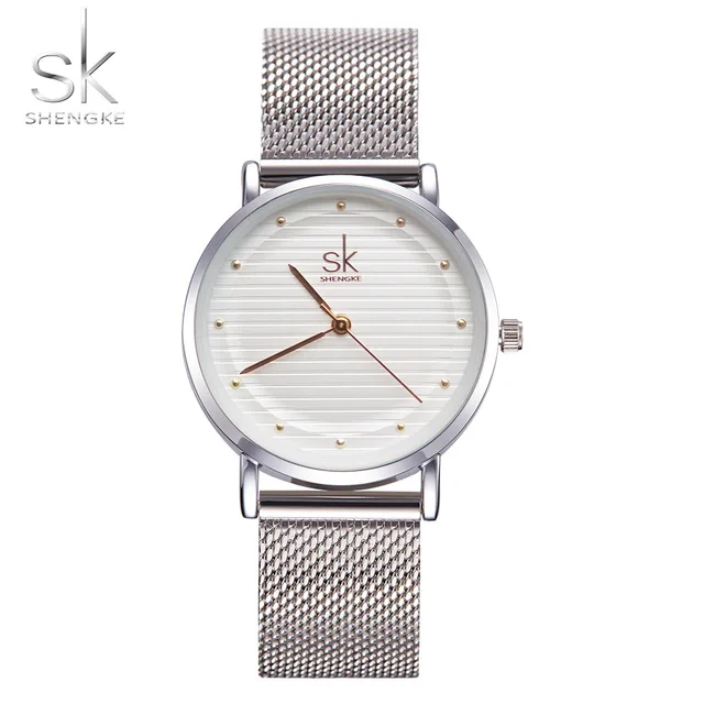 Shengke Brand Fashion Wristwatches Women Stainless Steel Band Women Dress Watche Shengke Brand Fashion Wristwatches Women Stainless Steel Band Women Dress Watche