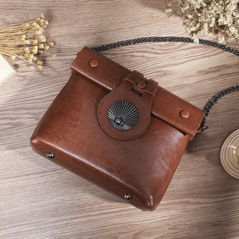 

Small Bag Female 2019 New Tide Han Edition Joker Leather Shoulder Bag Handbag Leather Chain Bag New Inclined Shoulder Women Bag