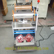 Два полуавтоматическая машина для запечатывания коробок два упаковщика автоматическая машина для запечатывания чашек Упаковщик лотков автоматический герметик для чашек