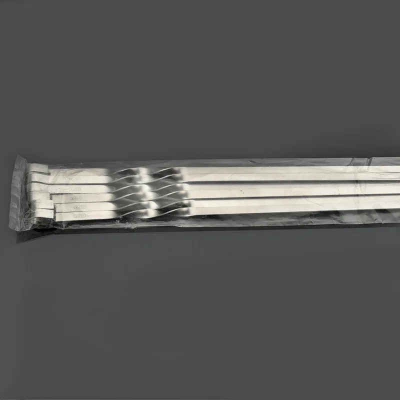

6Pcs/Set BBQ Skewers Utensil SUS 304 Stainless Steel Outdoor Type Irregular Accessorie Cooking Kit Camping Grill Quality