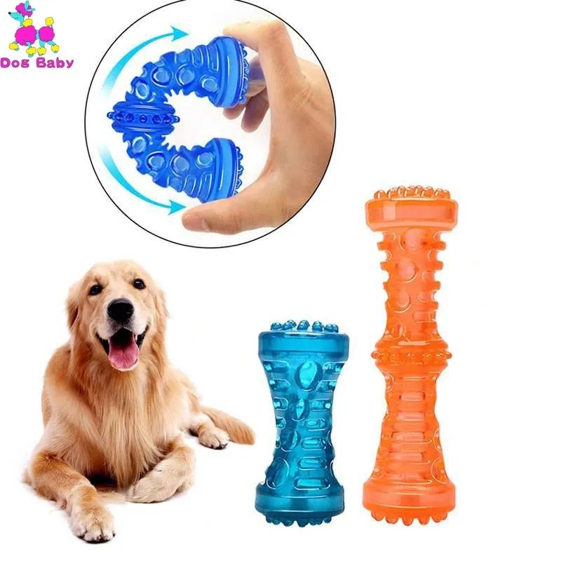 

TPR Pet Toy Strong Bite-Resistant Dog Bone Rubber Pet Dog Teethbrush Toy Cleaning Chewing Training Pet Toy Suitable For Puppies