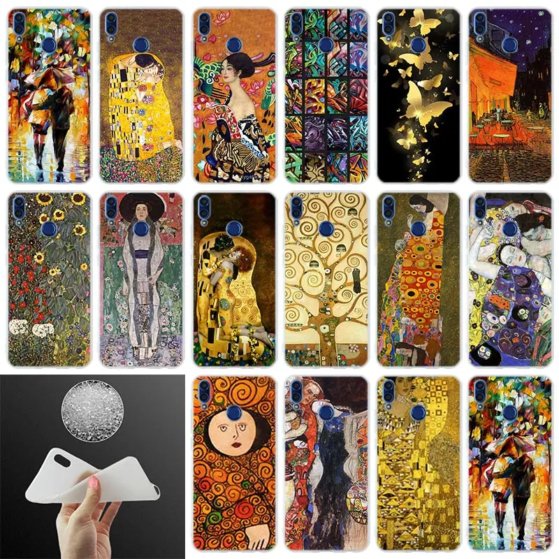 

Silicone Back Cover Phone Case Klimt For Huawei Honor 10i 9i Lite 8a 8x max 8c 7x 7a pro 6x V20 Paly Soft
