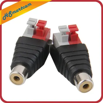 

4-Pack Phono RCA Female Plug to AV Screw Terminal Audio/Video Connector Adapter