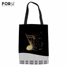 FORUDESIGNS/пианино клавиатура/нот печать хозяйственные сумки большая сумка для покупок Складная многоразовая Эко хлопок складные сумки
