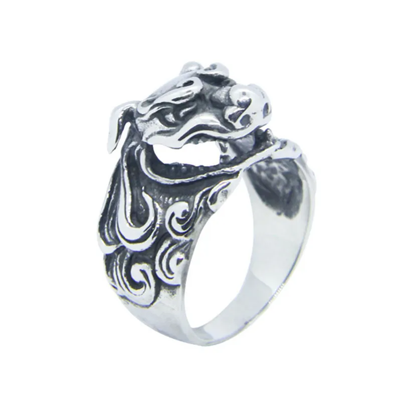 

1pc Dropship New Design Lion King Ring 316L Stainless Steel Fashion Punk Style Animal Lion Head Ring
