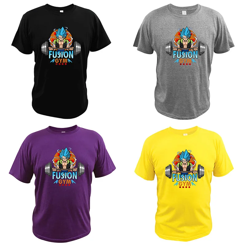 Dragonball T قميص الانصهار رياضة وو كونغ كمال الاجسام العضلات تيز الاثقال مضحك انمي ياباني التي شيرت Dragonball T قميص الانصهار رياضة وو كونغ كمال الاجسام العضلات تيز الاثقال مضحك انمي ياباني التي شيرت