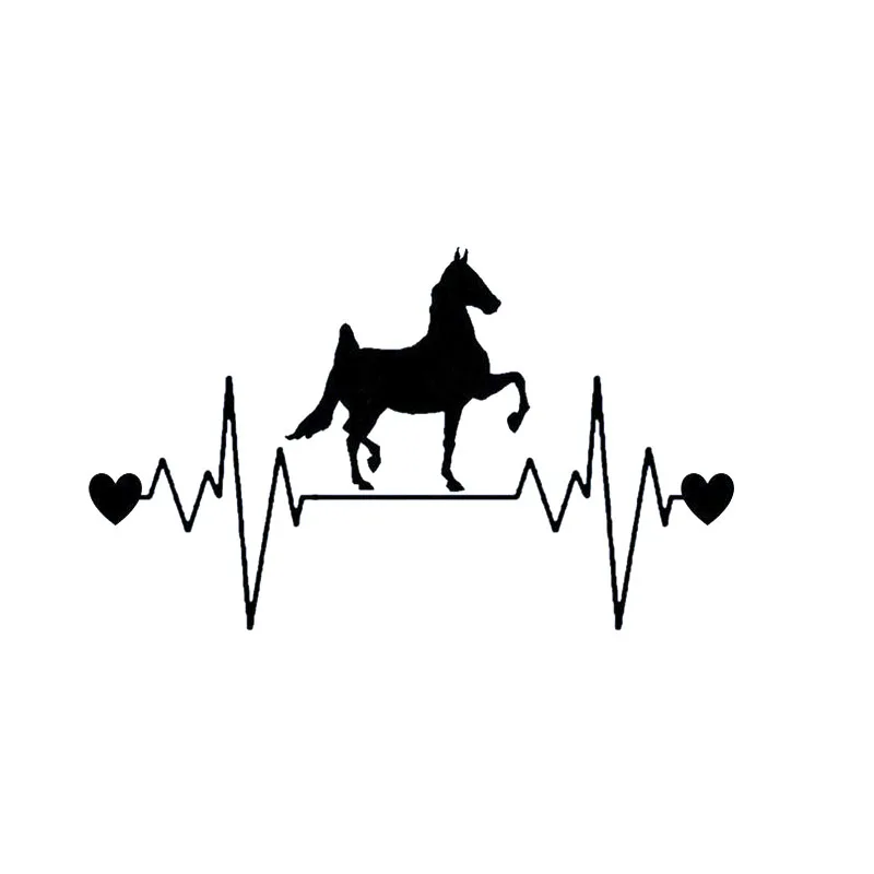 American Saddlebred Horse 8" lifeline heartbeat AS275 car sticker ThatLilCabin 