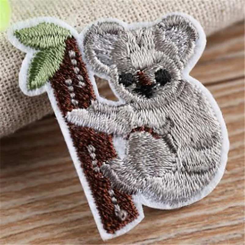 Футболка для девочек с вышитыми животными наклейками Koala Stranger things железными