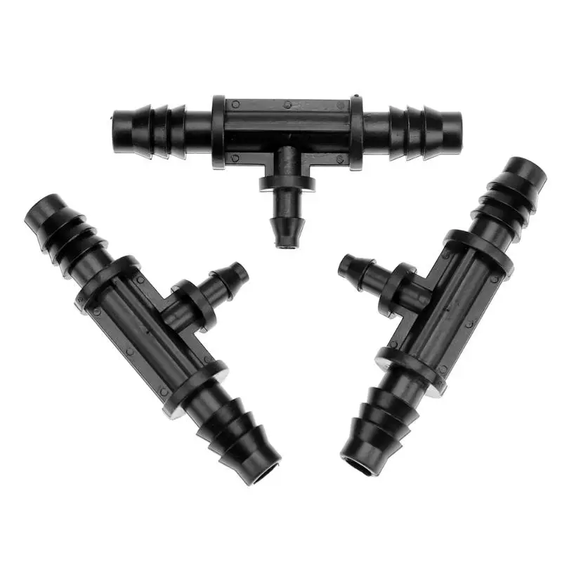 10pcs Garden Irrigation Sprinkler Tee Connector Use in 8/11mm Tube
