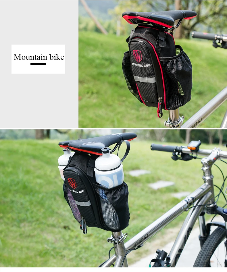Колеса до 2 кармана велосипед мешок Велосипедное Сиденье подседельная сумка велосипед Горный Дорожный велосипед сиденье велосипеда задний сумка для бутылок, дизайн 900D горячая Распродажа года