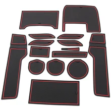 Для Honda Civic 10th Sedan автомобильный паз ворота Слот подлокотник хранения Резиновые Нескользящие коврики коврик внутренняя дверная Накладка/чашка 15 шт