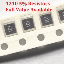 100 шт./лот SMD резистор проволочного чипа 1210 16R/18R/20R/22R/24R/5% Сопротивление: 16/18/20/22/24/Ом резисторы k Бесплатная доставка