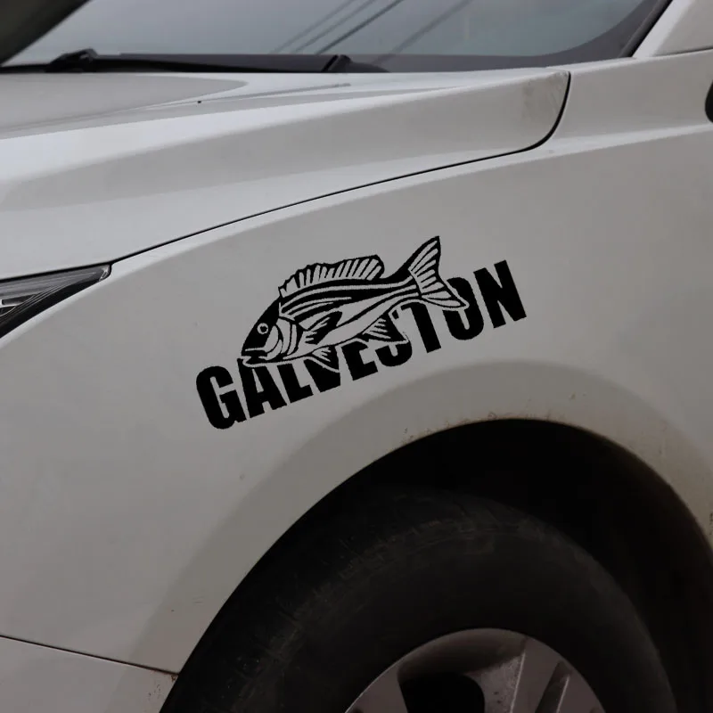 YJZT 16 5 см * 6 2 рыбы Galveston луциан Fissh Виниловая пленка для оклеивания автомобилей