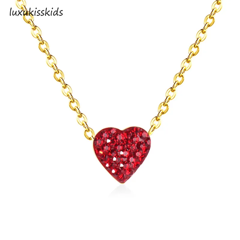 LUXUKISSKIDS массивные подвески в форме сердца из нержавеющей стали 316L женское/Мужское