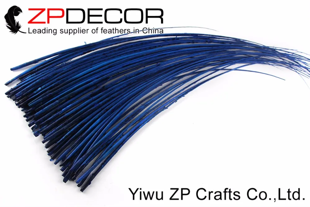 Zpdecor потрясающее качество оптом жесткий стержень 50 шт./лот 50-60 см страуса Королевский синий перья шипы для одежды аксессуары