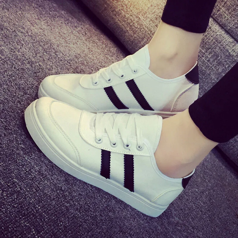 Manresar 2017 New arrival Lace up Women Zapatos Mujer Women Classic Canvas Casual Shoes Women s