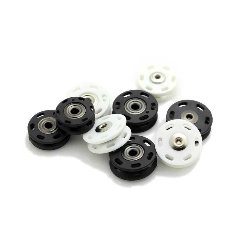 100pcs Nylon Invisible Snap Button for Sewing Wind Coat Press Black