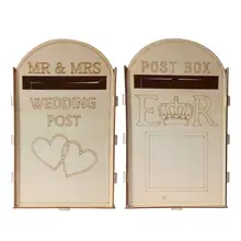Деревянные свадебные принадлежности, почтовый стиль, декоративная коробка, свадебные подарочные коробки, деревянные вечерние подарочные коробки, бумажный контейнер, креативный Декор