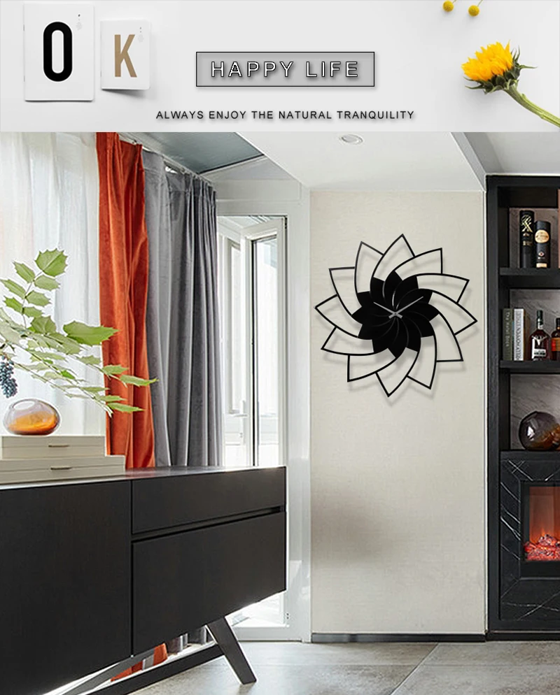 living room clock clock cucko double sided wall clock (2)