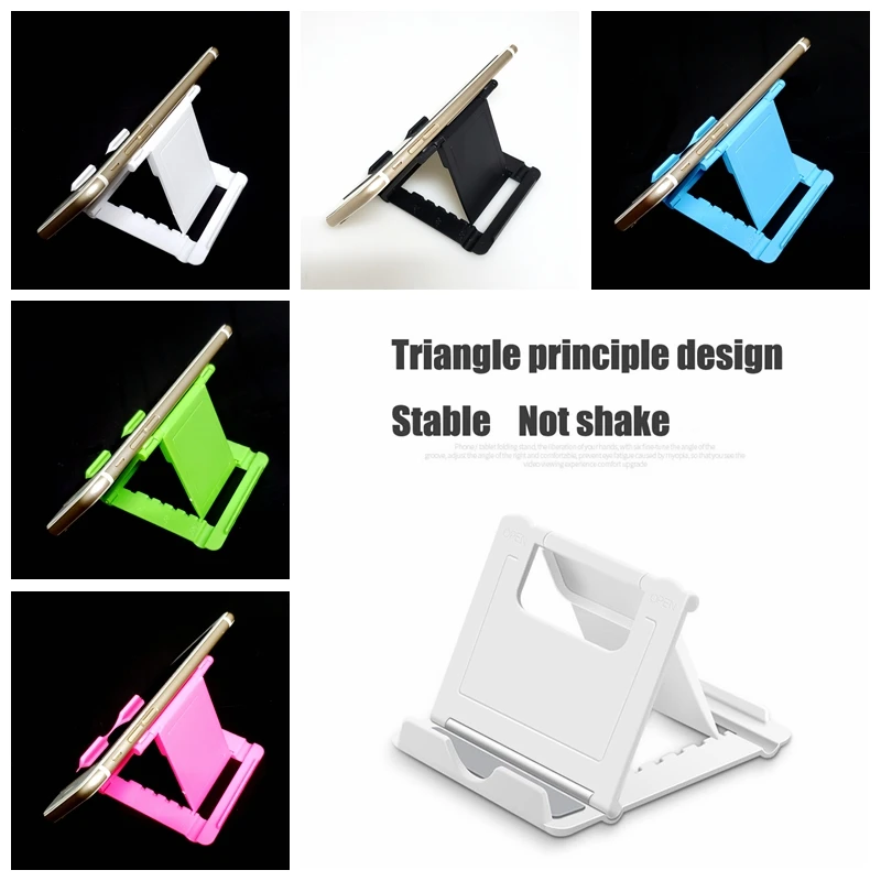 

Universal Portable Plastic Cell Phone Holder For iPhone Desk Foldable Mobile Phone Stand Holders Support Phone Stent for Samsung
