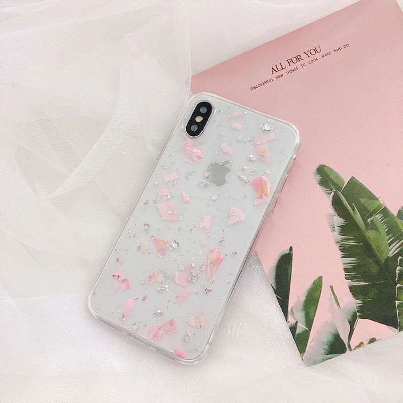 Tin foil shell soft shell phone case for iPhone 6 8 6p 7p 8p Stylish simplicity phone case for iPhone X XS  XR MAX TUP anti-fall