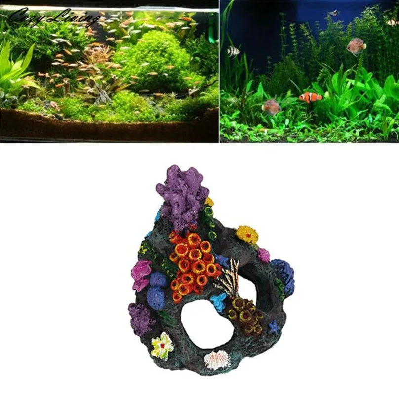161313cm fish tank aquarium multi color underwater world castle decoration fish tank tower micro landscape ornament d6 in decorations from home garden