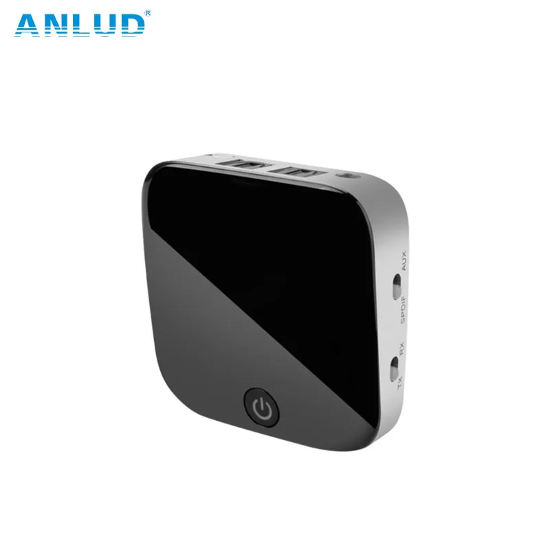 

ANLUD Bluetooth Transmitter Receiver 2 in 1 CSR V4.1 Wireles Adapter 3.5mm Audio APT-X Low Latency For Car Speaker TV PC
