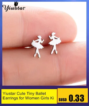 Yiustar New Arrival Romantic Earings for Girls Kids 304 Stainless Steel Stud Earrings Cute Tiny Love Earrings Jewelry Kids Gifts