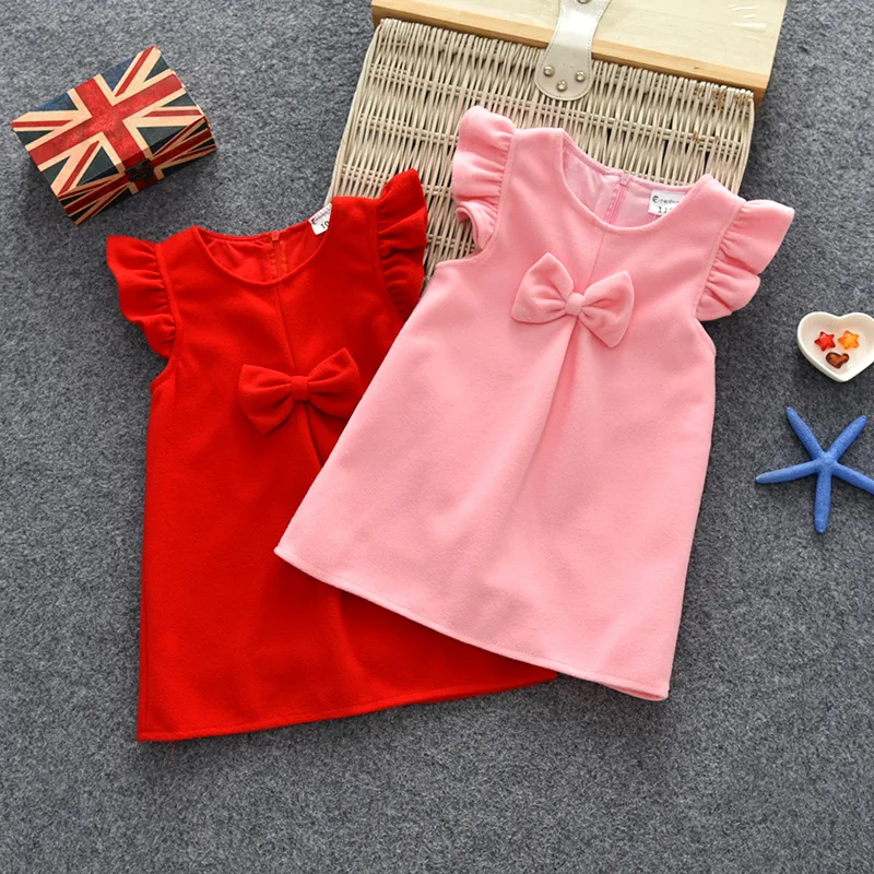 

2019 Girls Vest Dress Spring and Autumn Korean Girls All-match Wool Tank Dress Children Clothing 1-6 Years