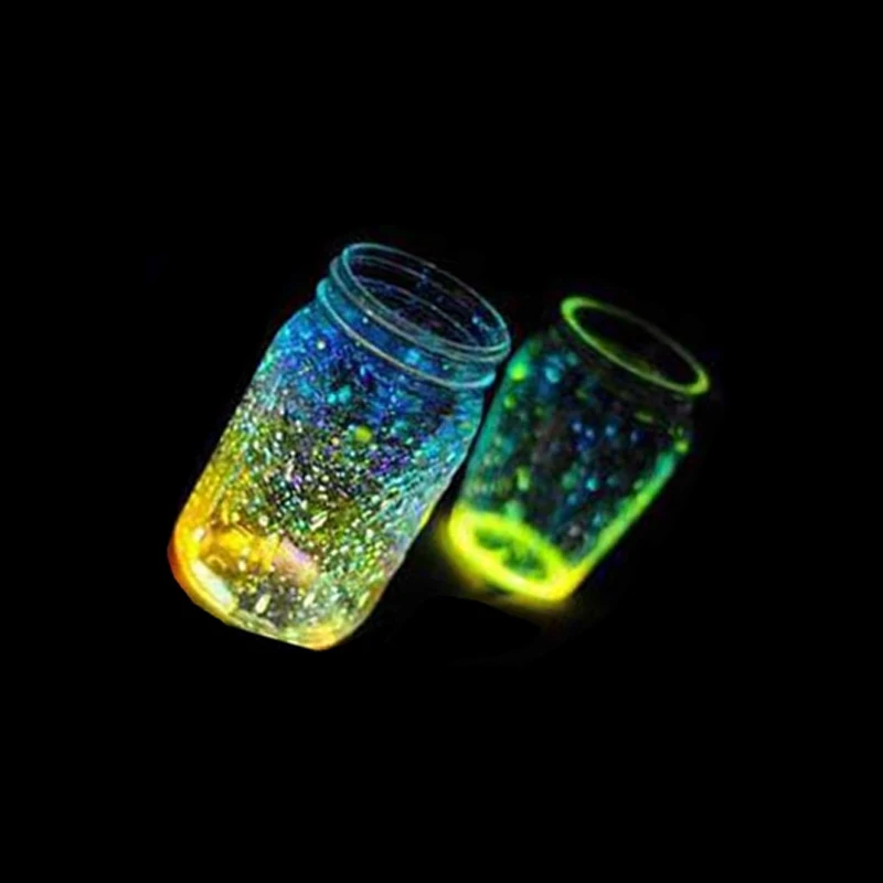 10 г светится в темноте светящиеся вечерние DIY яркие фосфоресцирующие песочные краски звезда Желая бутылка флуоресцентные частицы подарок для детей Горячая
