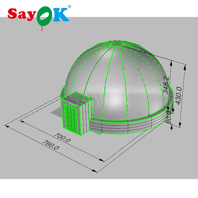 Полная печать надувной планетарий проекционный купол палатка экран с воздуходувкой и напольный коврик для школы Museme обучения