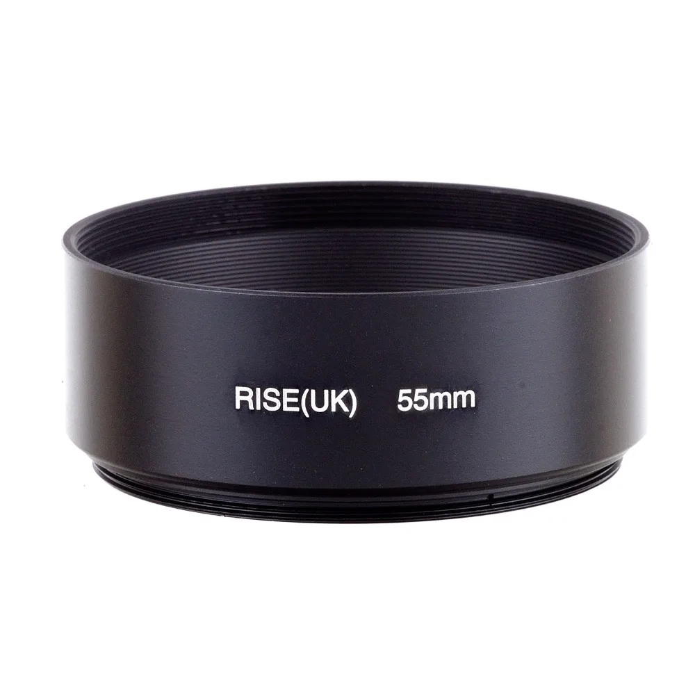 1Pcs 49mm 52mm 55mm 58mm 62mm 67mm 72mm 77mm Black Aluminum Metal Telephoto Hood for Camera Lens 62mm