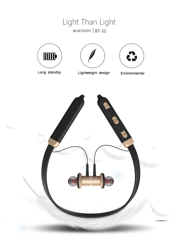 Volemer Bluetooth Earphone Magnetic Wireless Sport Neckband Headphones With Mic  Headset Stereo Earbuds For Moblie Phone Xiaomi (4)