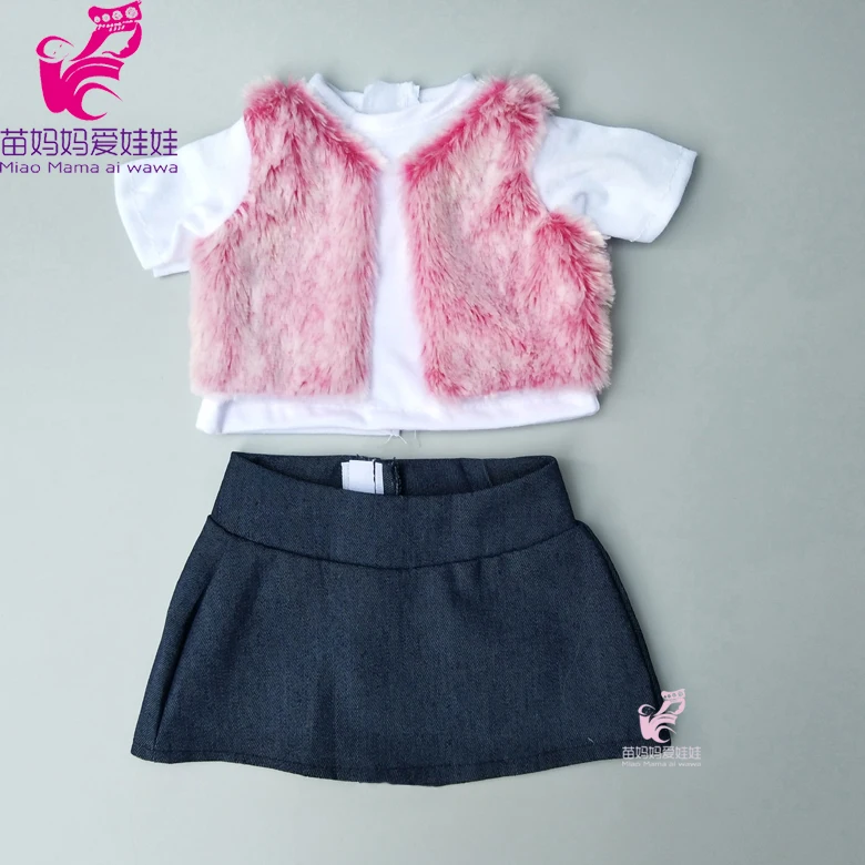 43 см детская кукла теплая розовая меховая одежда 18 дюймов девочка кукла Зимняя Одежда для куклы игрушки