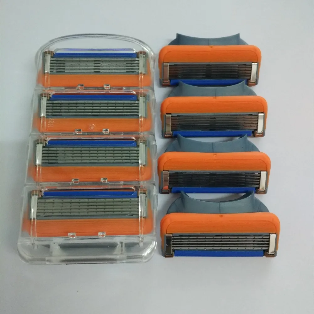 8 pcs/ High quality proglide face care shaving Fusione 5 layer blades Gillettlieds for shaver blades Men Sharpener Razors Blade